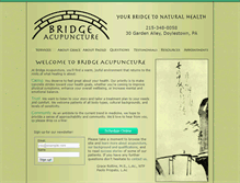 Tablet Screenshot of bridgeacupuncture.com